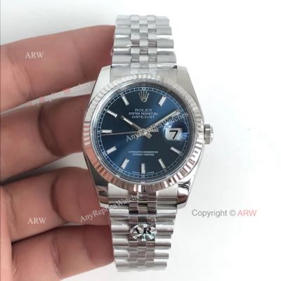 AR Factory V2 Rolex Datejust 36 MM Blue Dial Jubilee Watch SWISS 3135 MOVEMENT